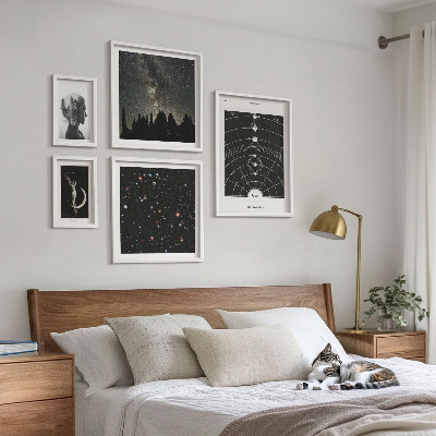 Billedsæt over sofa Kosmiske inspirationer fra galaksen