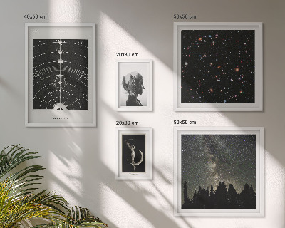 Billedsæt over sofa Kosmiske inspirationer fra galaksen
