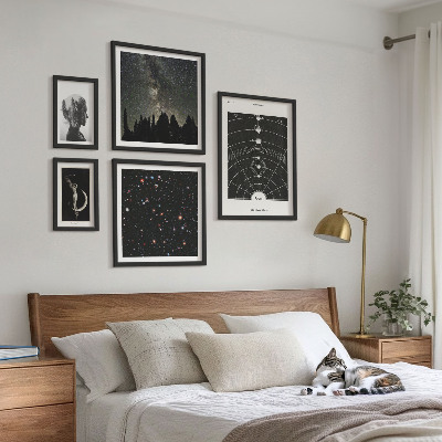 Billedsæt over sofa Kosmiske inspirationer fra galaksen
