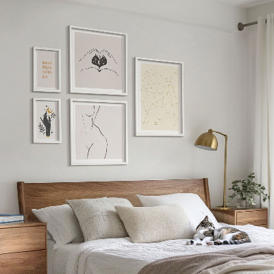 Billedkomposition til væg Minimalistiske rummotiver