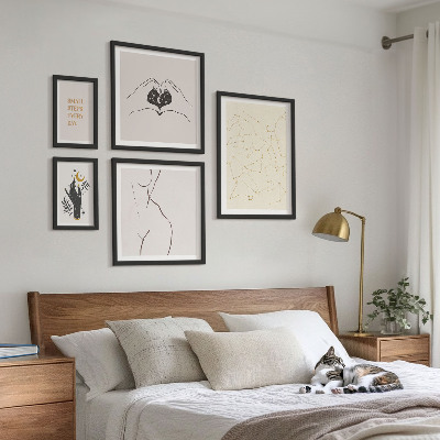 Billedkomposition til væg Minimalistiske rummotiver