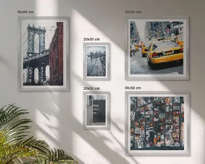 Charmerende udsigt over New York billedsæt over sofa