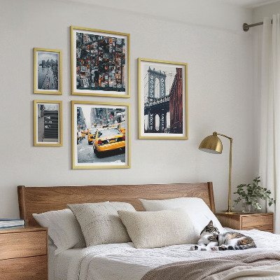 Billedsæt over sofa Charmerende udsigt over New York