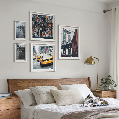 Billedsæt over sofa Charmerende udsigt over New York
