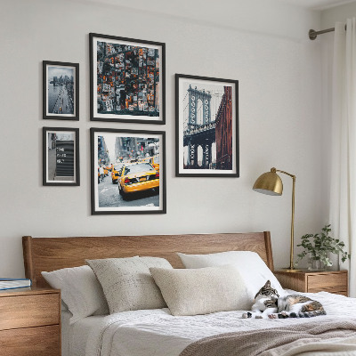 Billedsæt over sofa Charmerende udsigt over New York
