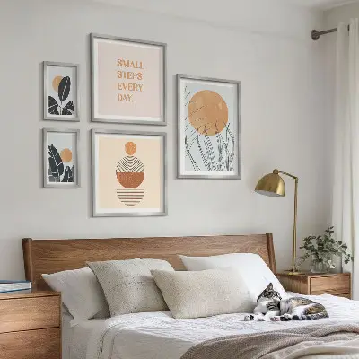 Plakat med plantemotiv stilfuldt grafisk design til væggen