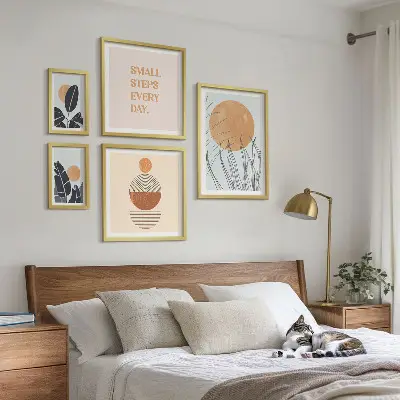 Plakat med plantemotiv stilfuldt grafisk design til væggen