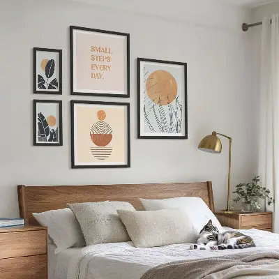 Plakat med plantemotiv stilfuldt grafisk design til væggen