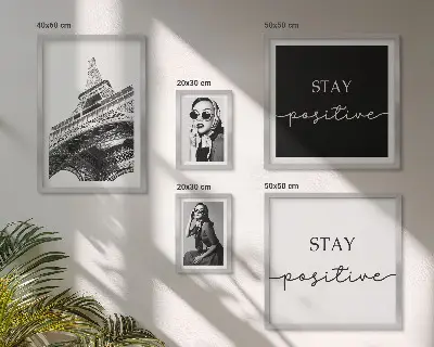 Billedsæt over sofa med stilfuld grafik af Paris