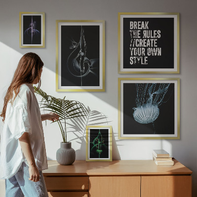 Billedsæt over sofa Abstrakte kreative motiver