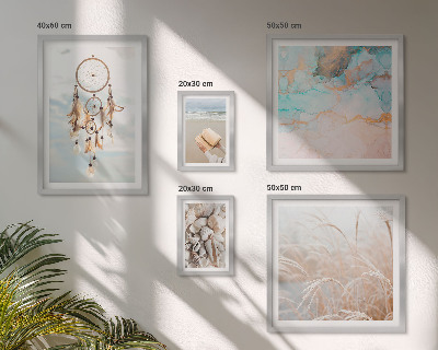 Billedsæt over sofa Boho drømme strand natur