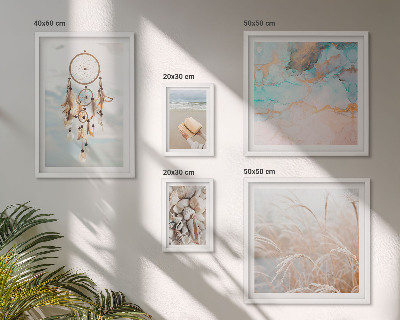 Billedsæt over sofa Boho drømme strand natur