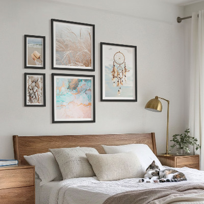 Billedsæt over sofa Boho drømme strand natur