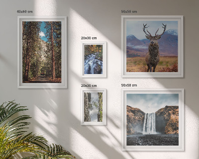 Billedsæt over sofa Landskaber vandfald natur