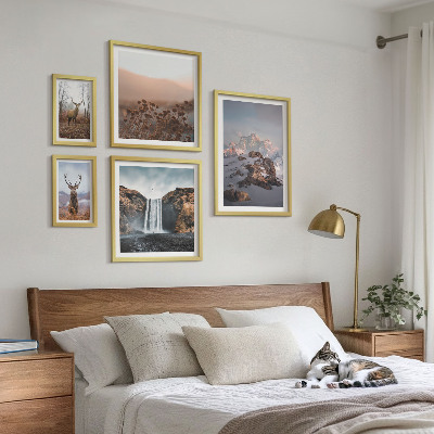 Billedsæt over sofa Bjerglandskaber vilde dyr