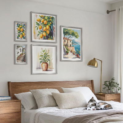 Billedkomposition til væg Landskaber med citrustræer og vegetation
