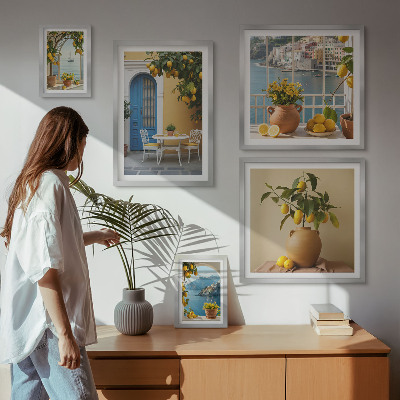 Billedsæt over sofa Inspirationer fra citronsolen