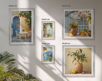 Billedsæt over sofa Inspirationer fra citronsolen