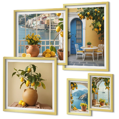 Billedsæt over sofa Inspirationer fra citronsolen