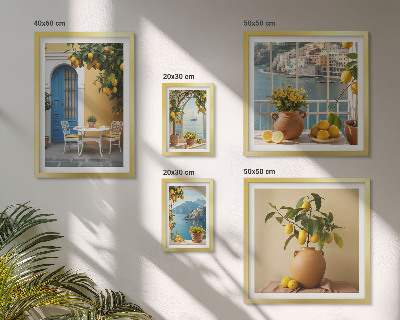 Billedsæt over sofa Inspirationer fra citronsolen