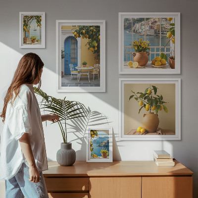 Billedsæt over sofa Inspirationer fra citronsolen