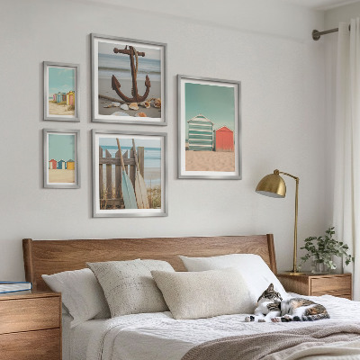 Billedsæt over sofa Stilfulde strandhuse ved havet
