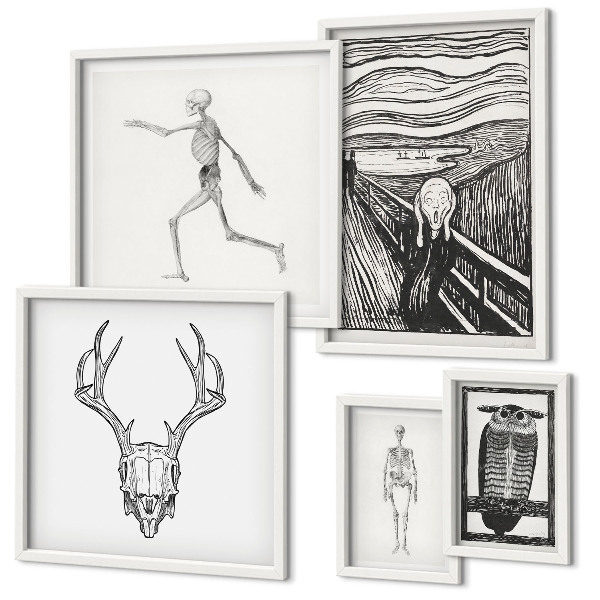 Billedsæt over sofa Surrealistisk kunst natur mand