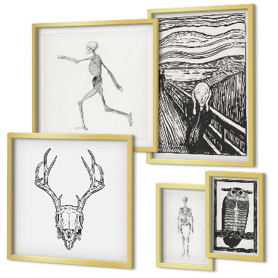 Billedsæt over sofa Surrealistisk kunst natur mand