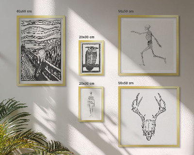 Billedsæt over sofa Surrealistisk kunst natur mand