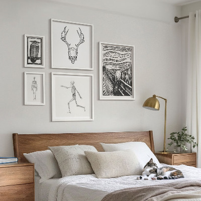 Billedsæt over sofa Surrealistisk kunst natur mand