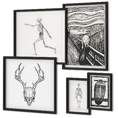 Billedsæt over sofa Surrealistisk kunst natur mand