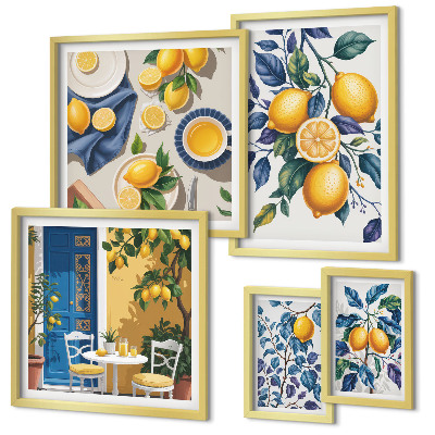 Billedsæt over sofa Citrus provencalsk køkken