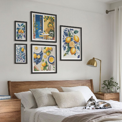 Billedsæt over sofa Citrus provencalsk køkken