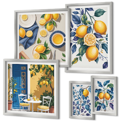 Billedsæt over sofa Citrus provencalsk køkken