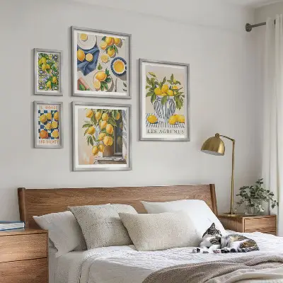 Vægdekoration med citrus-motiv fra Provence billedkomposition til væggen