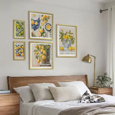 Vægdekoration med citrus-motiv fra Provence billedkomposition til væggen