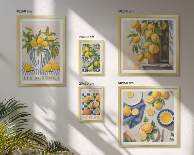 Billedkomposition til væg Citrus provencalske dekorationer
