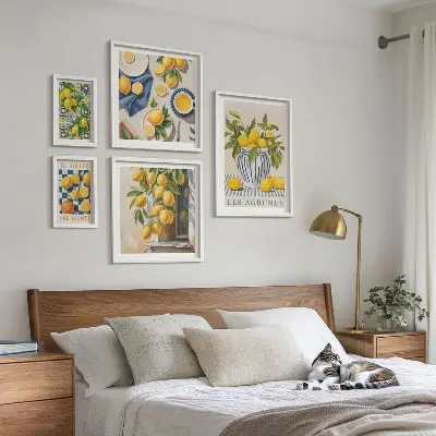 Vægdekoration med citrus-motiv fra Provence billedkomposition til væggen