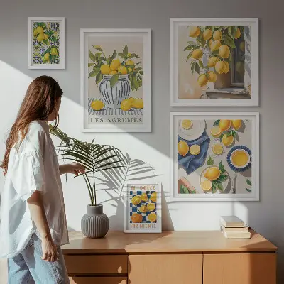 Vægdekoration med citrus-motiv fra Provence billedkomposition til væggen