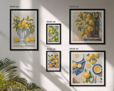 Billedkomposition til væg Citrus provencalske dekorationer