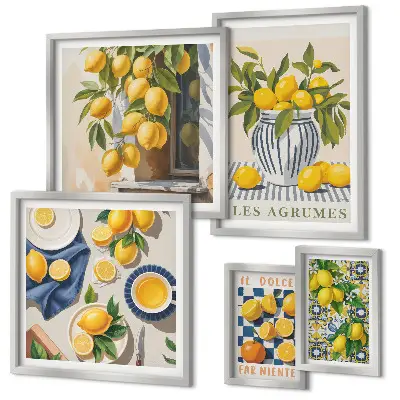 Vægdekoration med citrus-motiv fra Provence billedkomposition til væggen