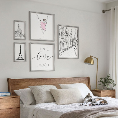 Billedkomposition til væg Stilfulde parisiske inspirationer