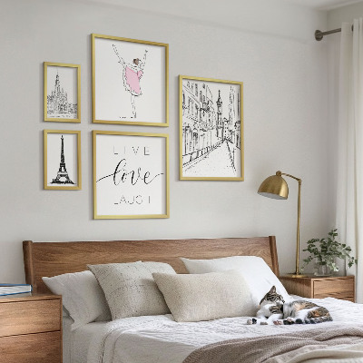 Billedkomposition til væg Stilfulde parisiske inspirationer
