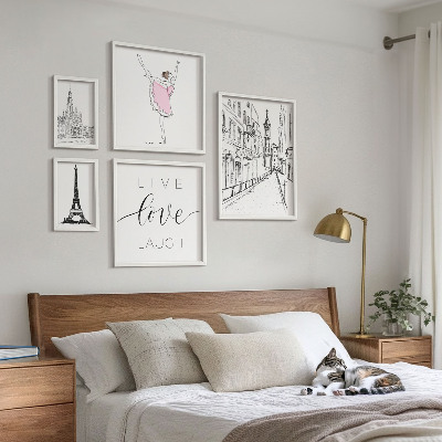 Billedkomposition til væg Stilfulde parisiske inspirationer