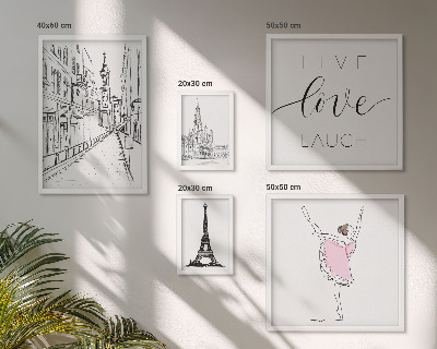 Billedkomposition til væg Stilfulde parisiske inspirationer