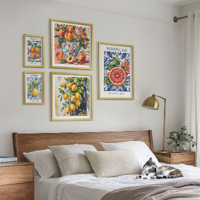 Billedkomposition til væg Solrig vintage citrus