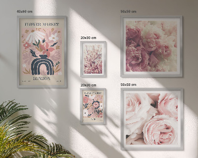 Billedkomposition til væg Blomsterdekorationer i boho-stil