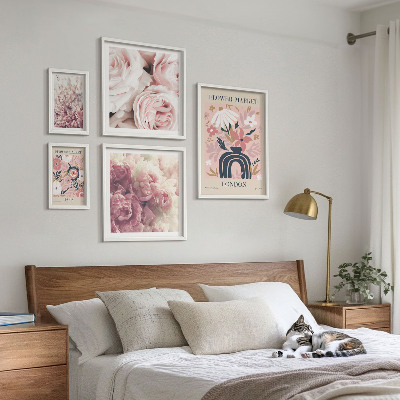 Billedkomposition til væg Blomsterdekorationer i boho-stil