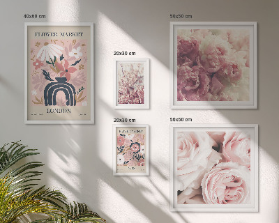 Billedkomposition til væg Blomsterdekorationer i boho-stil