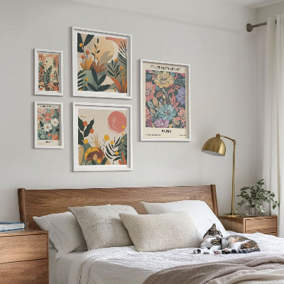 Billedkomposition til væg Blomstermotiver Paris London